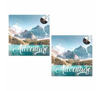 M1SS Set of 2 - 'Live for Adventure' Text Photo Album 200 Slip-in Pockets of 6x4" (10x15cm) Memo Writing Space/Section Photograph Memories Picture Album Memory Book Collection Birthday Travelling