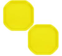 M1SS Set of 2 Small Mixing Trays 70 x 70 cm, Heavy Duty Tuff Tray (Yellow)