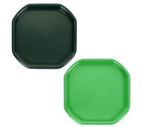 M1SS Set of 2 Small Plastic Mixing Trays Dark Green & Lime Green 70 x 70 cm