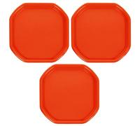 M1SS (Set of 3) - Small Mixing Tray 70cm x 70cm Plastic Assorted Tuff Tray Messy Activities Perfect for Playing Sand Pool Pit Water Garden Beach (Orange)