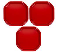 M1SS (Set of 3) - Small Mixing Tray 70cm x 70cm Plastic Assorted Tuff Tray Messy Activities Perfect for Playing Sand Pool Pit Water Garden Beach (Red)