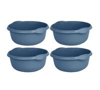 M1SS Set of 4-28cm High Grade Plastic Round Bowl for Kitchen Sink, Multipurpose Basin Mixing, Washing Up Bowl Sink Tidy Organizer Wash Tub Space Saving for Home Kitchen Outdoor Camping