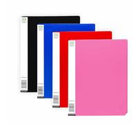 M1SS Set of 4 A4 Display Book Display Folder with Plastic Sleeves Presentation Folders Project Folder- 20 Pocket (4 Colours)