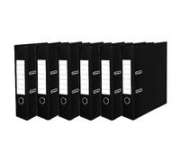 M1SS (Set of 6) - Black Premium Lever Arch File -2-Ring Binder Portfolios for Work or Home Paperwork Organisation 75mm Display Divider