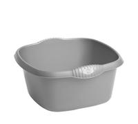 M1SS Soft Grey Plastic Swing Bin, Bowl, Cutlery Tray, Laundry Basket, Dish Drainer, Home And Kitchen Organiser, Kitchen Set (32 cm Square Bowl)