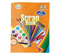 M1SS Staple Bound Scrapbooks Assorted 50 Colour Sheets, for Children Kids and Adults - Family Photo Album Cutting Card Making Create Art Craft Activity Scrap Card Book (A4) (6)