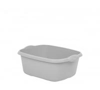 M1SS Wham High Grade Rectangular Washing Up Bowl 39cm Plastic Caddy Basin Kitchen Mixing Bowls Sink Tidy 12L Serving Bowls (Soft Grey)