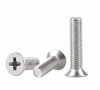 M2-0.4 x 14mm Flat Head Wood Self Tapping 304 Stainless Steel Screw Phillips Head Self Drilling (100pcs)