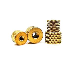 M2 10PCS Solid Brass Copper Cylindrical Adjusting Knurled Thumb Nut Thumbnut Suitable for Air Water Cooling Fan PC Case