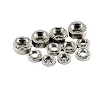 M2 2.5 3 4 5 6 8 M10 304 Stainless Steel Self-Clinching Nut Press Insert Rivet Nut Nutsert Rivnut Slab 0.8-3.2mm 2/20pcs(2pcs M10-0)