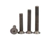 M2 2.5 3 4 5 6 M8 Pure Titanium GB70.3 Hexagon Hex Socket Head Flat Countersunk Allen Bolt Screw 3-60mm DIN7991(15mm,5pcs M2.5)