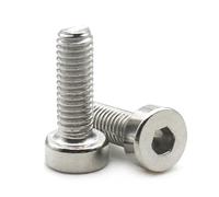 M2 3/4/5/6/8/10-20mm 304 Stainless Steel Low Head Hex Socket Screws Head Bolts Short Cap Head Fastener 50Pcs(12mm)