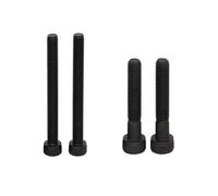 M2 3mm 4mm 5mm 6mm 7mm 8mm 9mm Black 12.9 Grade Carbon Steel Full Thread Cap Cup Head Bolt Hexagonal Socket Screw(60PIECES 4MM_M2)
