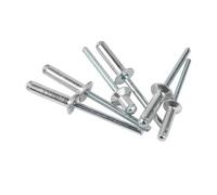 M2.4 M2.8 M3 M3.2 M3.6 M4 M5 M6.4 Aluminium Mushroon Head Break Mandrel Blind Rivets Nail Pop Rivet for Furniture Car Aircraft(M2.4-30pcs,10mm)