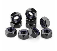 M2.5(2.5mm) Stainless Steel Hex Nuts Black for Bolts & Screws Full Nuts with Coarse Thread DIN 934(Pack of 100)