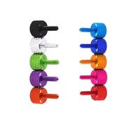 M2.5/6#-32 Colored Aluminum Hand Thumb Knurled Screw