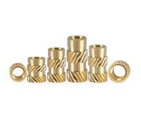 M2.5 Brass Insert Hot Melt Knurled Thread Heat Injection Molding Embedment Copper Nut For Printer 10pcs(L5mm (10Pcs),M2.5 X D3.5mm)