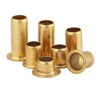 M2.5 Copper Brass Vias Rivet Nuts Through Hole Rivets Hollow Grommets 2.5mm DIN 7340 GB 876-M2.5 X 10mm,100Pcs