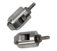 M2.5 Indicator Roller Tips, Stainless Steel Measuring Contacts with Non-Return Nuts, for Digital Gauges and Depth Measurement, 22.5mm Length, Stainless Steel Depth Gauge Contacts