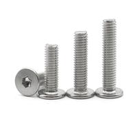 M2.5 M3 3/4/5/6-30mm 304 Stainless Steel Socket Hexagon Flat Wafer Head Screw Bolt 10Pcs(18mm,M2.5 (10pcs))