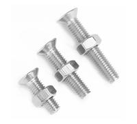 M2 .5 M3 M4 304 Stainless Steel 2 In 1 Bolt Nut Combination Set Cross Cross Head Countersunk Flat Head Screw Hexagon Nuts(28mm - 10 sets,M2.5)