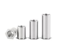 M2.5 M3 M4 M5 M6 304 Stainless Steel Through Hole Hexagonal Rivet Stud Rivet Nut Self-Clinching Standoffs Bolt(5mm,M3-10pcs)