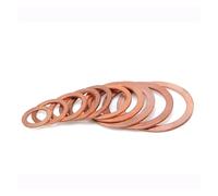 M2.5 M3 M4 M5 M6 M7 M8 M10 Brass Copper Sealing Boat Washer Flat Gasket Ring Sump Oil Seal Fitting Thickness 0.5mm(M5x8x0.5 50Pcs)