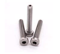 M2.5 M3 M4 M5 M6 M8 304 A2 Stainless Steel Hollow Hole Through Air Out Hexagon Hex Socket Ultra Thin Flat Wafer Head Bolt Screw(8mm,M2.5 2pcs)
