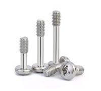 M2 .5 M3 M4 M5 M6 M8 304 Stainless Steel GB818 Cross Pan Head Captive Screw, Round Partial Thread Non-Drop(M4x10mm (10pcs))