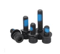 M2 .5 M3 M4 M5 M6 M8 Black Grade 12.9 Allen Hexagon Socket Cap Head Screw With Flat/Spring Washer Blue Dispensing Combination(M5x16mm(20sets))