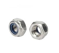 M2 .5 M3 M4 M5 M6 M8 M10 M12 M14 M16 M20 304 Stainless Steel Hexagon Anti-Slip Automatic Nut DIN985(M16 X 2pcs)