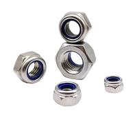 M2.5 M3 M4 M5 M6 M8 M10 M12 M16 DIN985 316 A4 Stainless Steel Hex Hexagon Nylon Self Lock Nut 2/5/10/50 Pcs(M10 5pcs)
