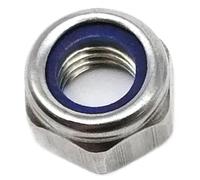 M2 .5 M3 M4 M5 M6 M8 M10 M12 M16 Hex Hexagon Nylon Insert Self Lock Nut Nylock Locknut A2 304 Stainless Steel DIN985(50pcs M6)