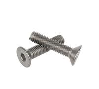 M2 .5 M3 M4 M5 M6 M8 TA2 Pure Titanium Hexagon Hex Socket Flat Head Countersunk Screw Blot(M4x15mm-5pcs)