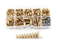 M2.5 Male x Female Hex Brass Standoff Hexagonal Spacer Stainless Steel Screw Nut Assortment Kit 360Pcs