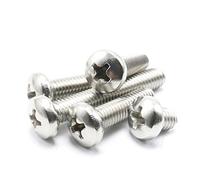 M2.5 Phillips Pan Head Machine Screws A2 Stainless Steel Thread Length 4 to 20mm,Pack 100-piece (M2.5 x 15mm)