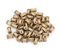 M2.5 Thread Brass Knurled Threaded Insert Embedment Nuts Assortment Kit(M2.5 * 6 * 3.5（50pcs）)