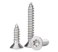 M2.6 x 8 mm Torx Countersunk Wood Screws 304 Stainless Steel Self-Drilling Screws Full Thread for Wood/Sheet Metal/Picture Frame (Pack of 100)