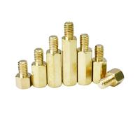 M2 Brass Male-Female Hex Spacer Standoff Male Thread Copper Post Isolation For Motherboard Abutment PCB Board Length 2mm-40mm(15mm(50pcs),M2 (Thread 4mm))