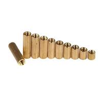 M2 Brass Round Knurled Metric Female Threaded Standoff Stud Pillars Spacers Nut(6mm(50pcs))