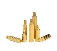 M2 Brass Standoff Pillar Male Female Round Knurled Threaded Mounts Spacer PCB Motherboard Bolt Screw 3mm-35mm(18mm (50p),M2 (thread 4mm))