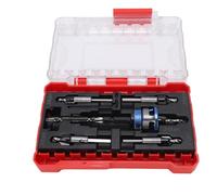 M2 Countersink Drill Bit Set Adjustable Depth Hex Shank Quick Release Counter Sink Drill Bit Kit for Woodworking Projects Aluminum Alloy Carbon Steel 5 Piece Set