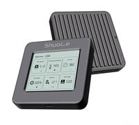 M2 Hard Disk Enclosure NVMe, Solid State Mobile Drive Case Intelligent Digital Health Detection PCI-E Type-C 3.2 Portable(Black)