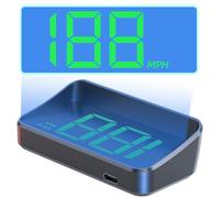 M2 Heads Up Display Car HUD Speedometer Projector with GPS & Beidou, Auto Brightness Adjustment Wireless Speed Meter 10Hz Refresh Rate Auto LED Large Fon Windscreen Projector (Green light)