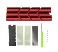 M2 Heatsink SSD Cooler Aluminum Alloy NVME 2280 SSD Heatsink with Thermal Pads for PC M2 PCIE NVMe SATA SSD Efficient Cooling Performance Red