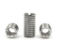 M2-M12 Stainless Steel Self Tapping Thread Insert Adapter Nut Sleeve Converter - 1/2/3/5/10pcs Set(Length 5mm,M2.5xM4 (10pcs))