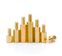 M2 M2.5 M3 Hex Brass Male Female Motherboard Standoff Board Rack Stud Hexagon Threaded Pillar Column Spacer Screw L=3-30mm(M2.5x6-4mm-50pcs)