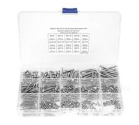M2 M2.5 M3 Hex Socket Cap Screw Bolt Assortment Set, Stainless Steel SS304 Machine Screws, Resistant Fastener Kit with 300pcs in Transparent Storage Box for DIY, Home,