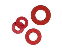 M2 M2.5 M3 M3.5 M4 M5 M6 M7 M8 M10 M12 Red Steel Paper Insulating Flat Washer Ring Spacer 20/100pcs(100pcs M2x5x0.8mm)