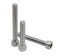 M2 M2.5 M3 M3.5 M4 M5 M6 M8 304 A2 Stainless Steel DIN912 Hexagon Hex Socket Cap Allen Head Bolt Screw Lengthened Long 6-200mm(45mm,50pcs M2)